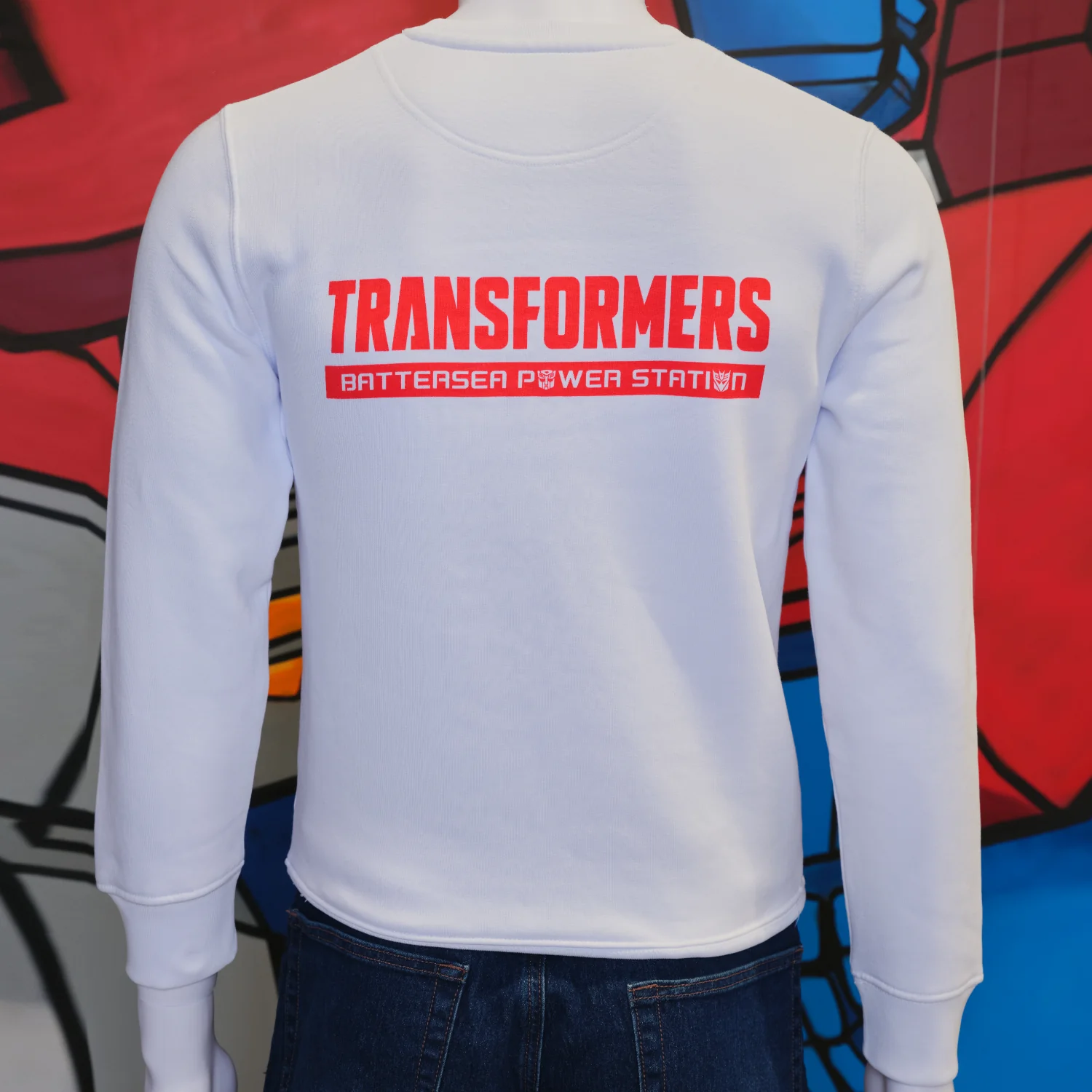 Murwalls Wall Smash Battersea Power Station White Adults Sweatshirt - Image 2