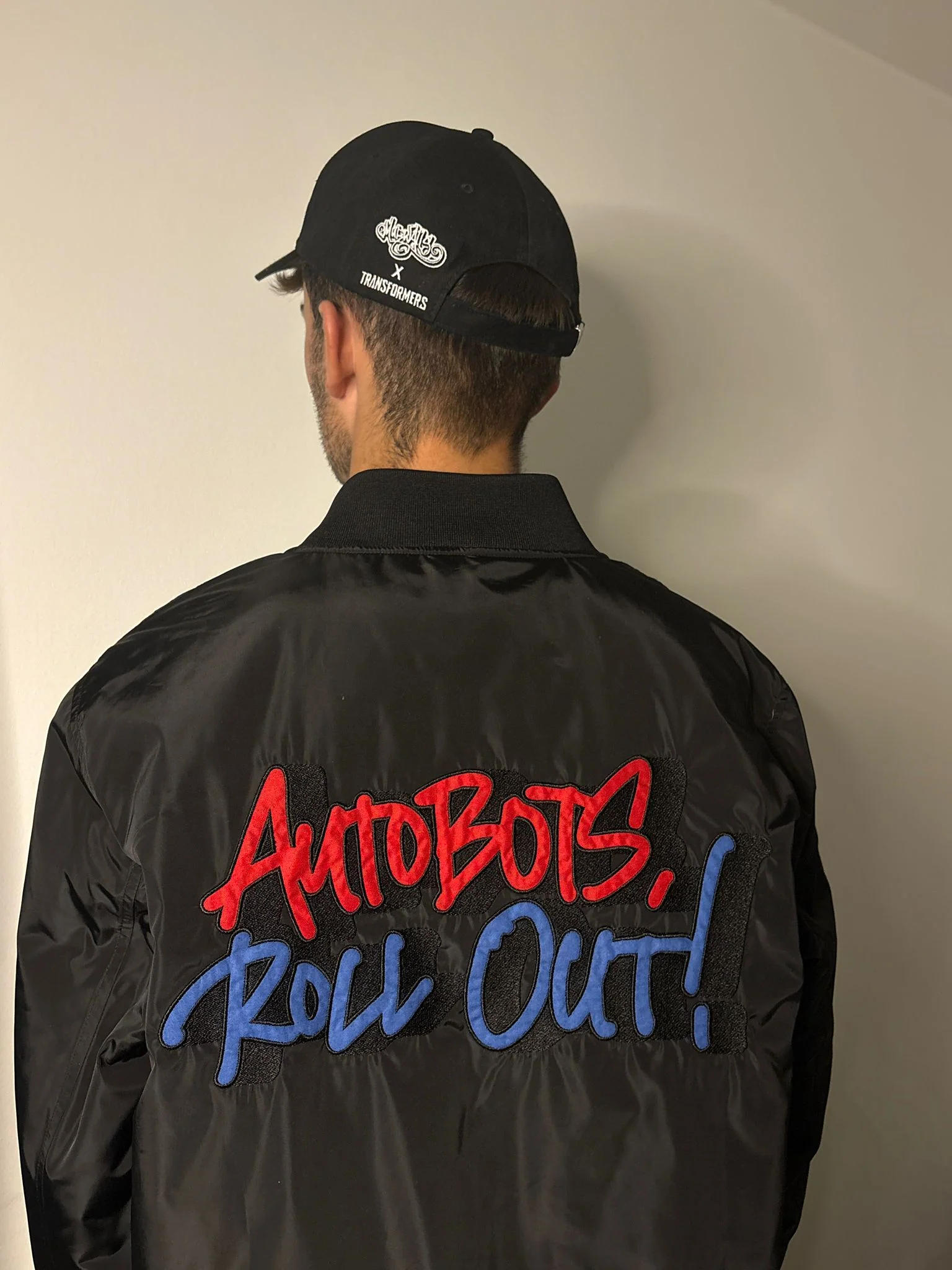 Murwalls Autobot Black/Red Bomber Jacket - Image 4