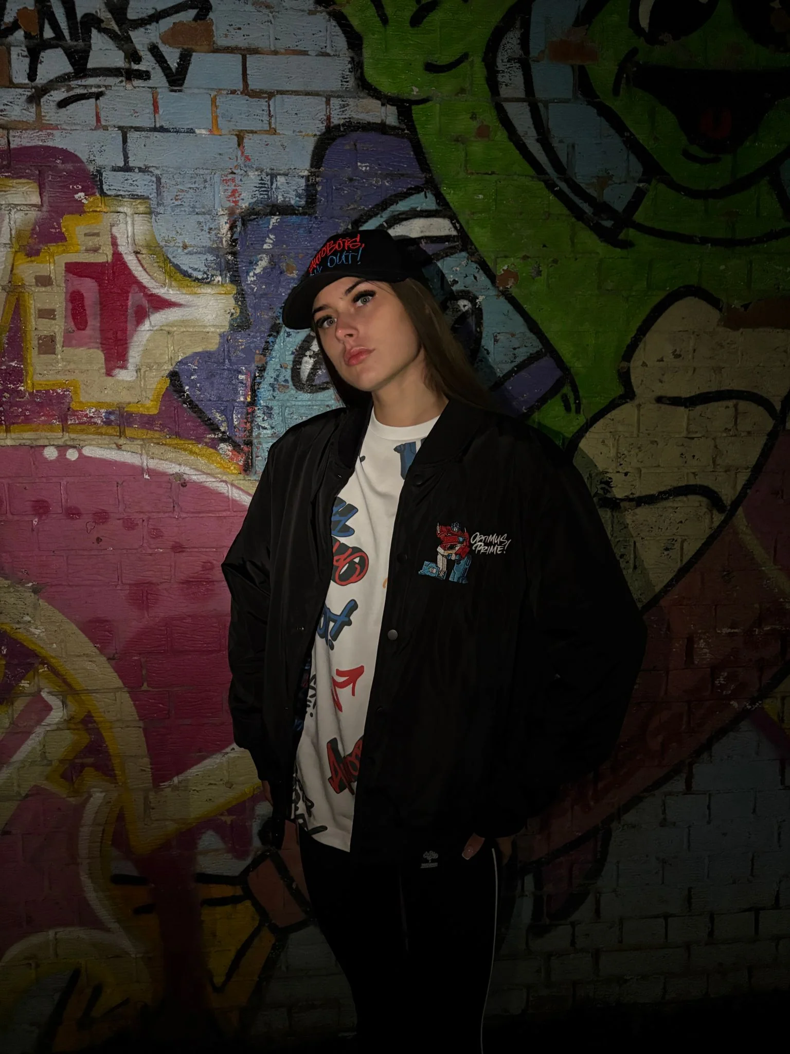 Murwalls Autobot Black/Red Bomber Jacket - Image 5